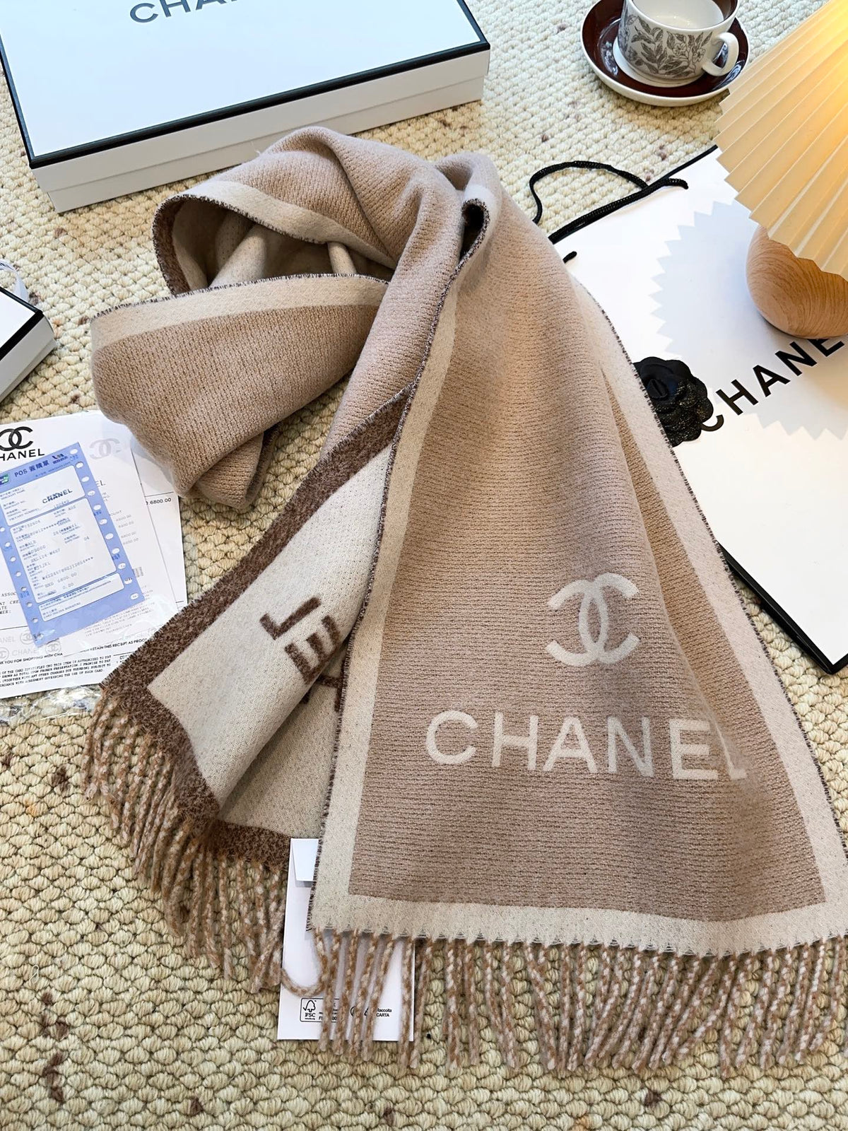 CHANEL 25S SCARF 184 CM IN MERINO WOOL 943169