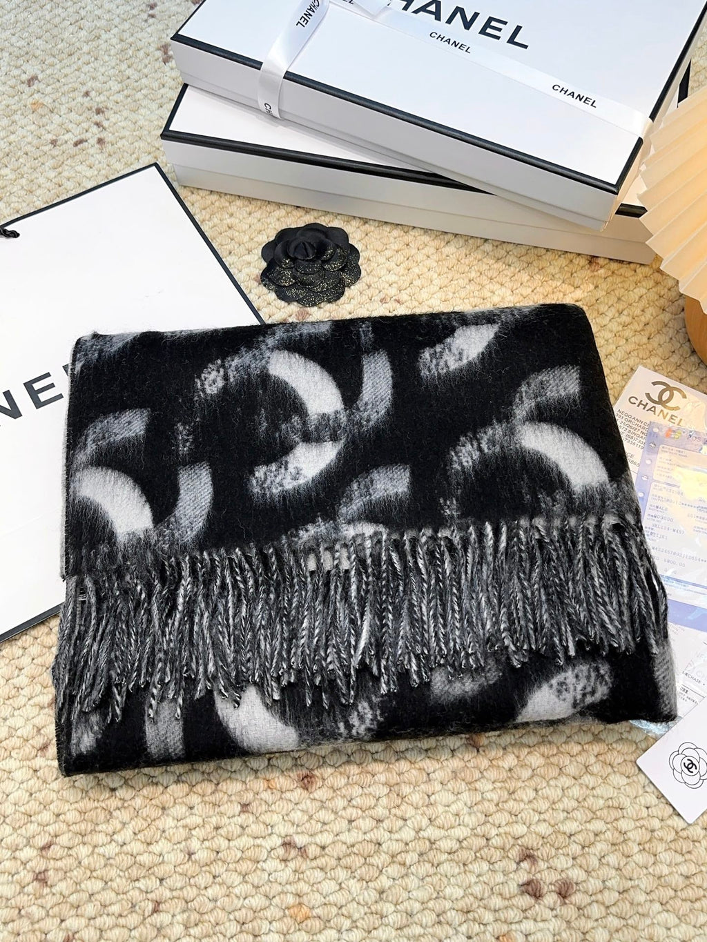 CHANEL 25S SCARF 210 CM IN CASHMERE 943937