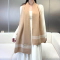 SCARF 190 CM IN TUSCAN BEIGE CASHMERE 398394