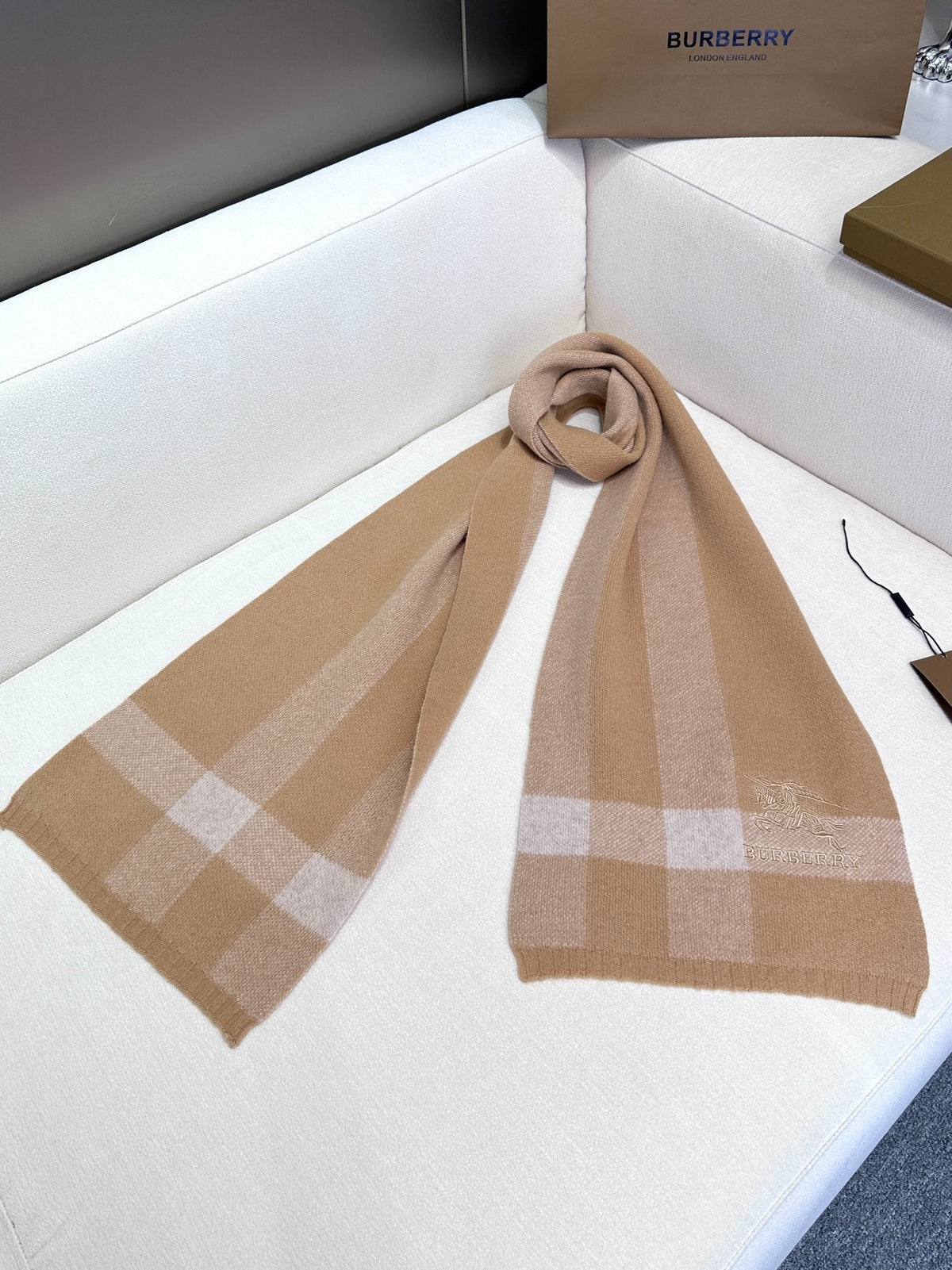 SCARF 190 CM IN TUSCAN BEIGE CASHMERE 398394
