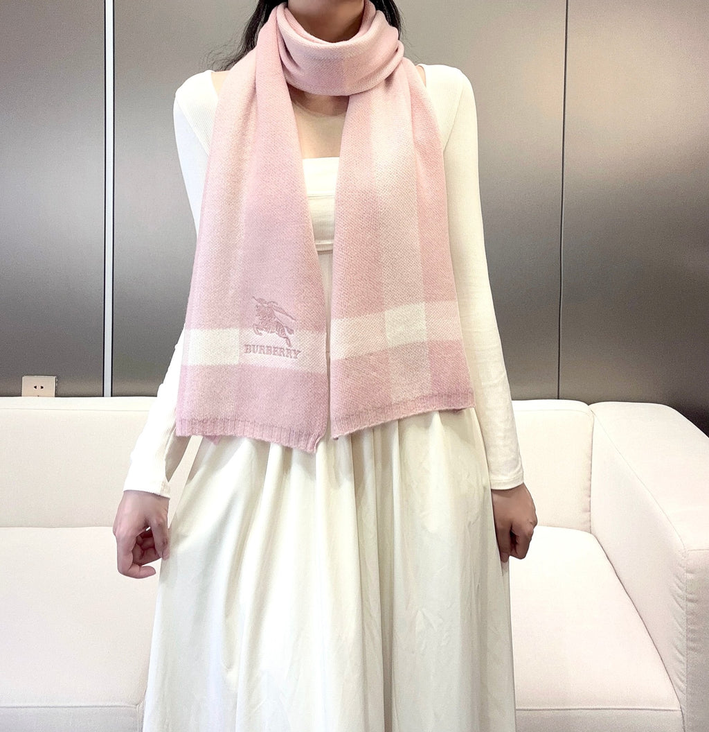 SCARF 190 CM IN LIGHT PINK CASHMERE 398396