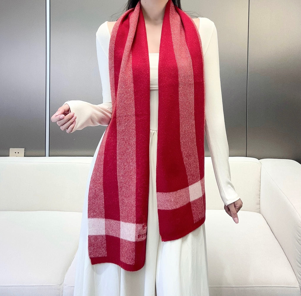 SCARF 190 CM IN CHERRY RED CASHMERE 398397
