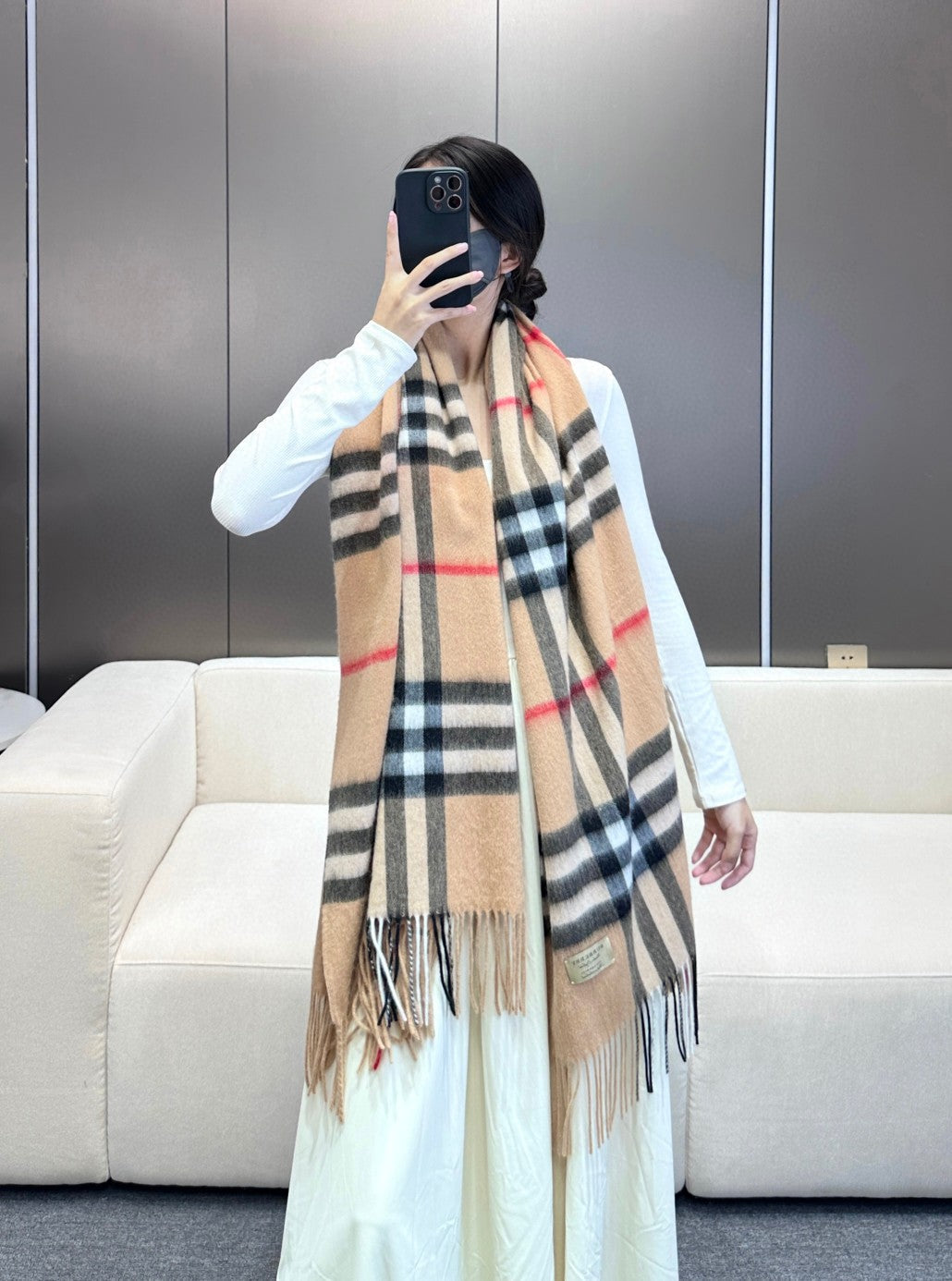 BBR SCARF 200 CM IN CASHMERE 481238