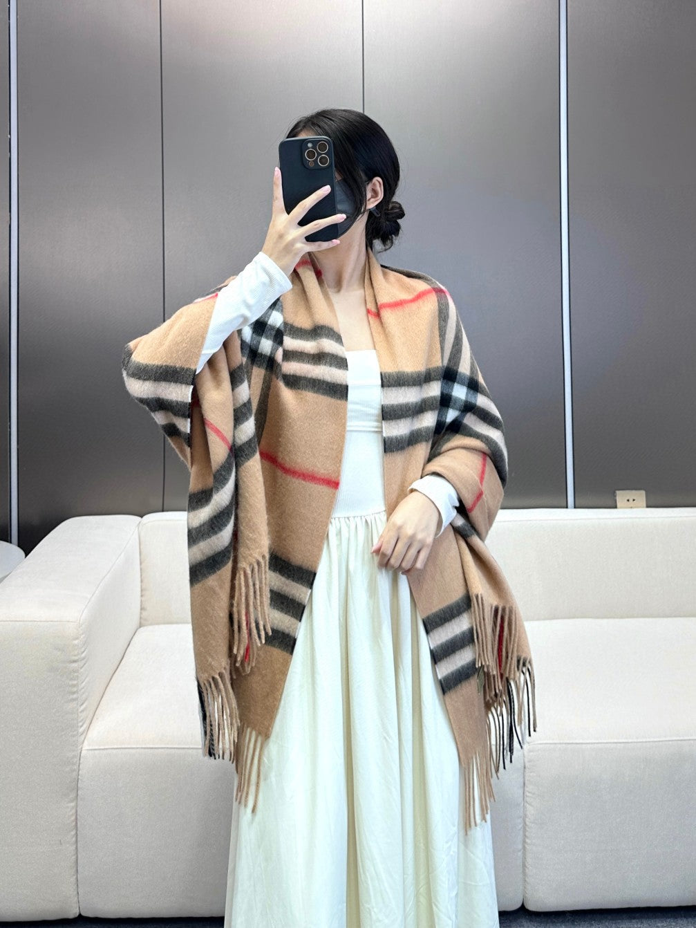 BBR SCARF 200 CM IN CASHMERE 481238