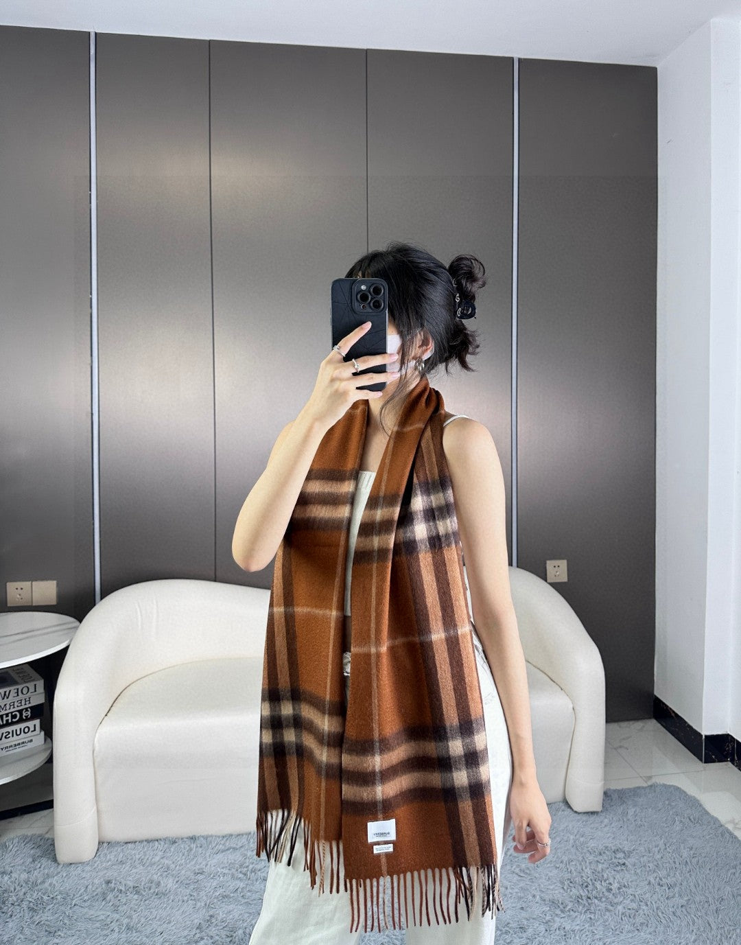BBR SCARF 180 CM IN CASHMERE 543355