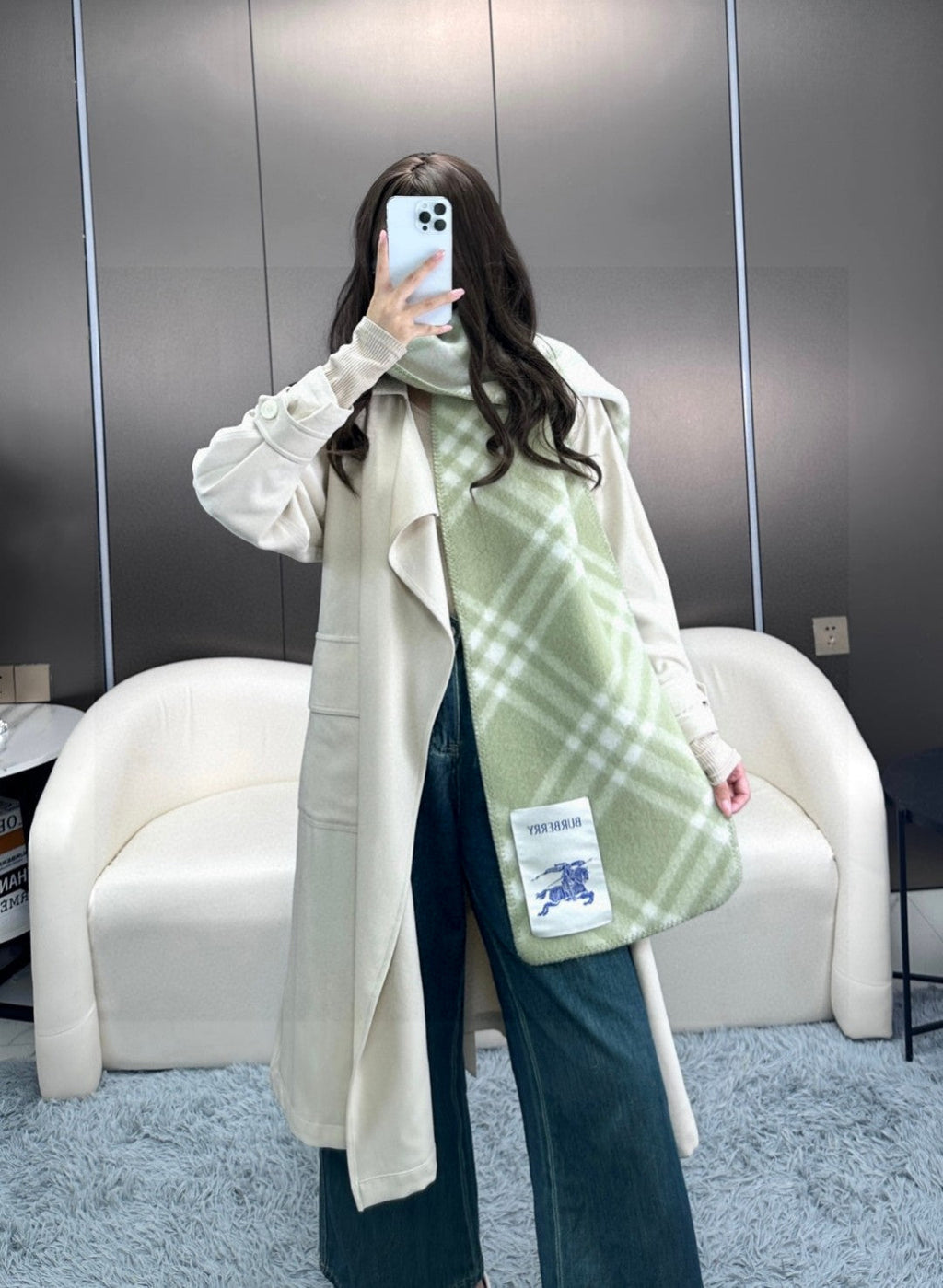 BBR SCARF 182 CM IN CASHMERE 715580