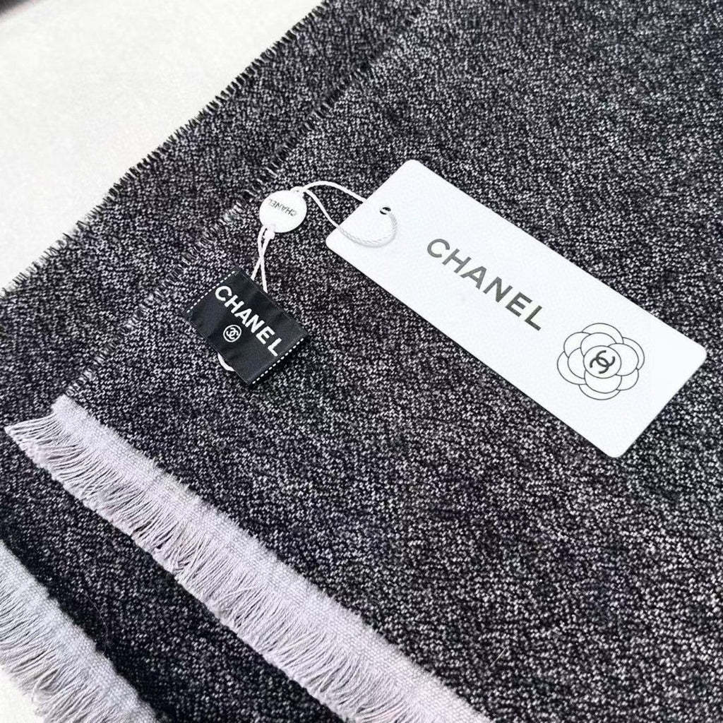 CHANEL 25S SCARF 185 IN CASHMERE WOOL 733953