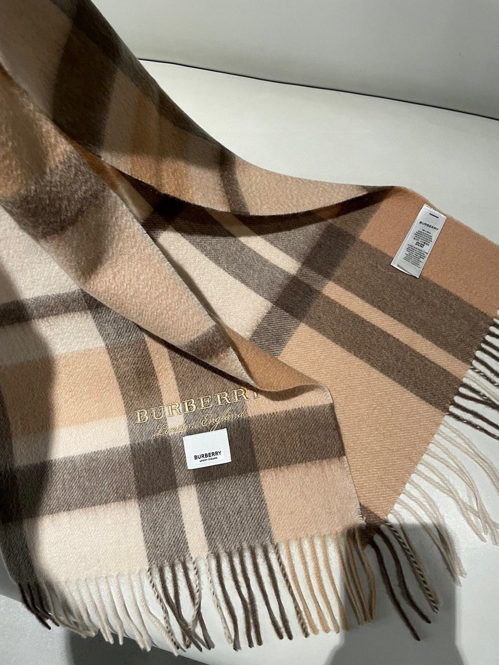 SCARF 180 CM IN CINNAMON BROWN CASHMERE 408784